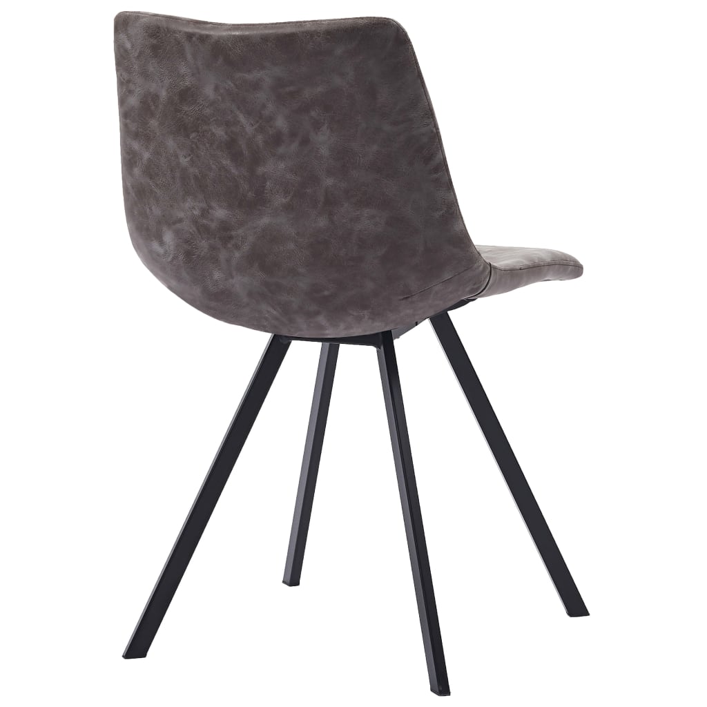 vidaXL Eetkamerstoelen 2 st kunstleer bruin