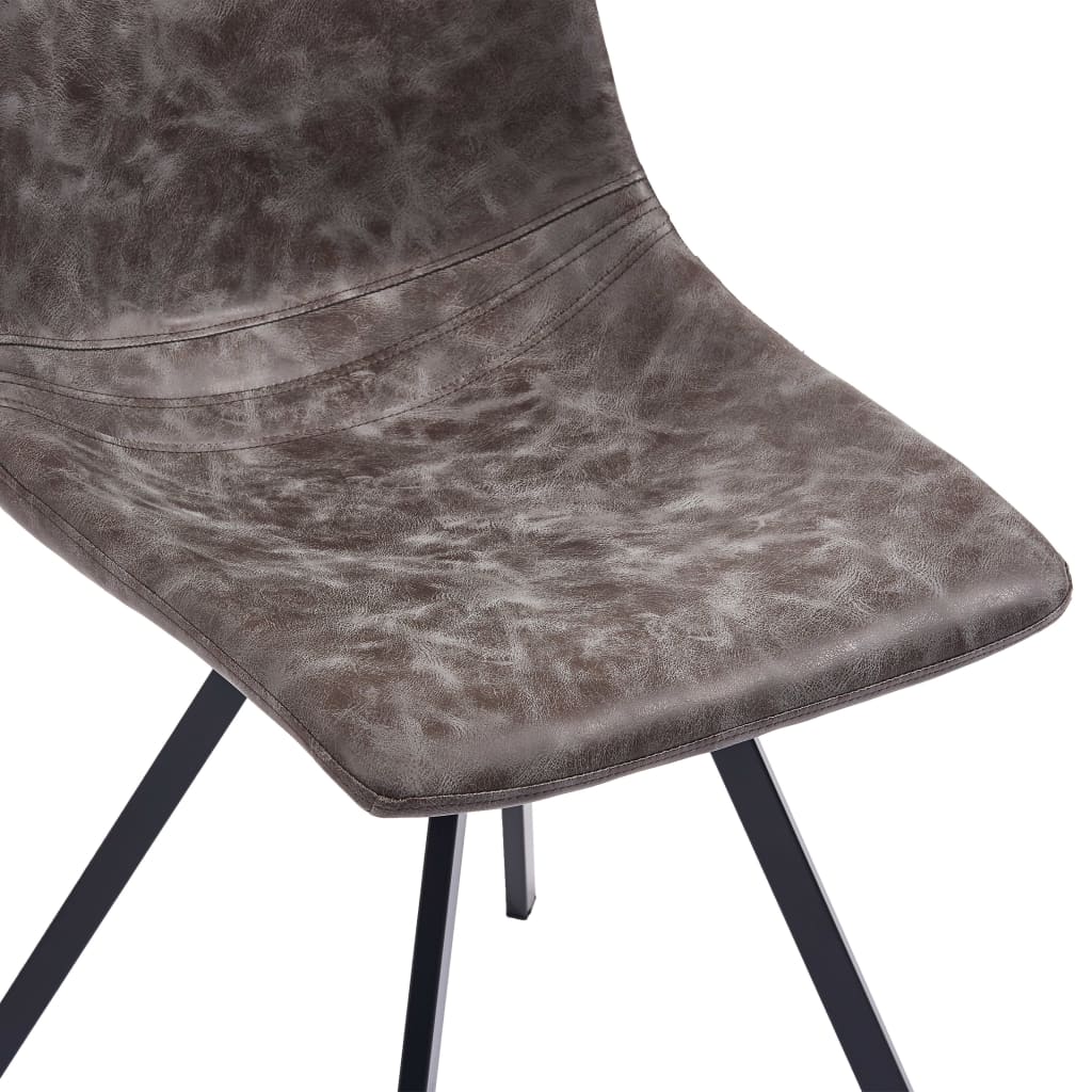 vidaXL Eetkamerstoelen 2 st kunstleer bruin