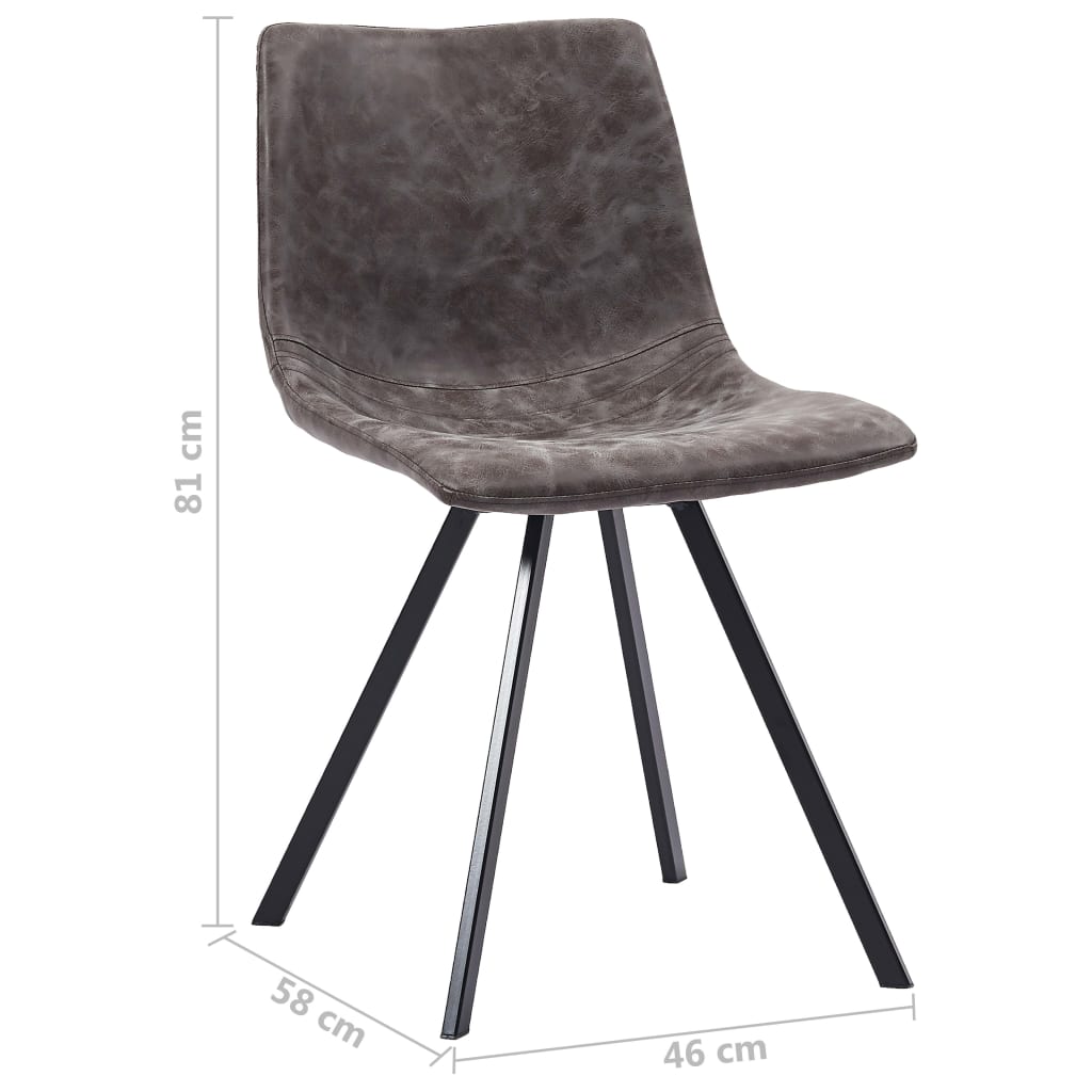 vidaXL Eetkamerstoelen 2 st kunstleer bruin