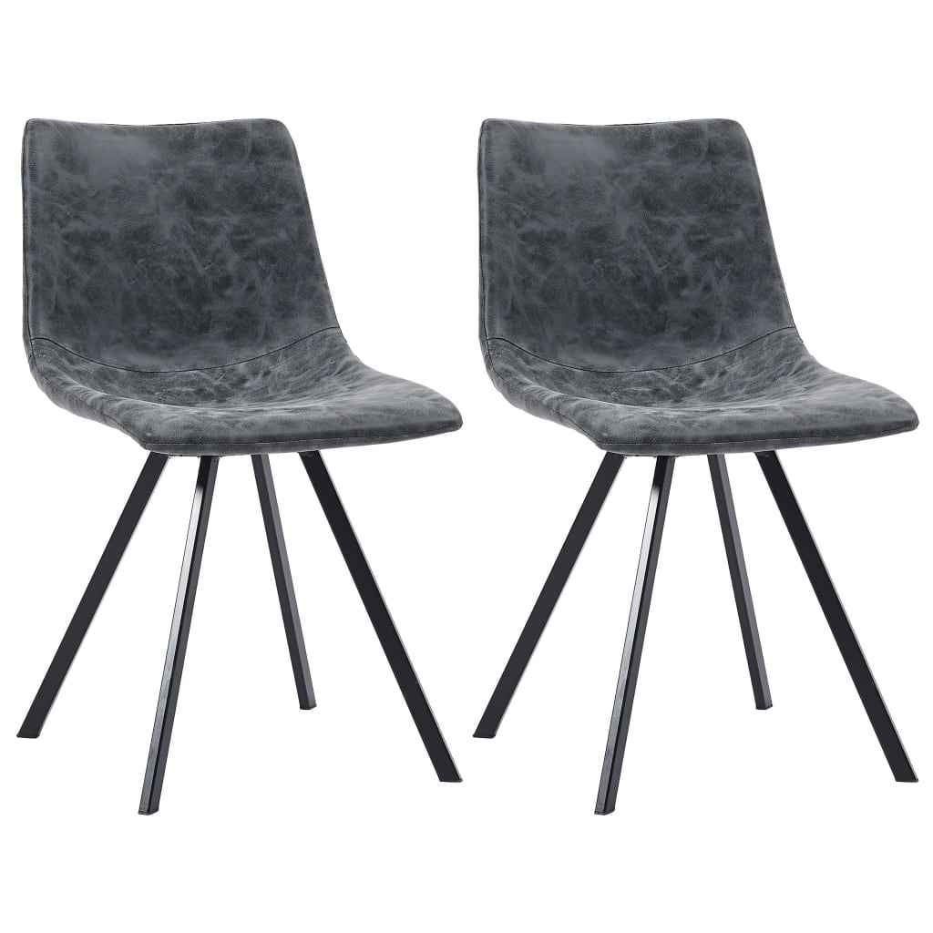 vidaXL Eetkamerstoelen 2 st kunstleer bruin