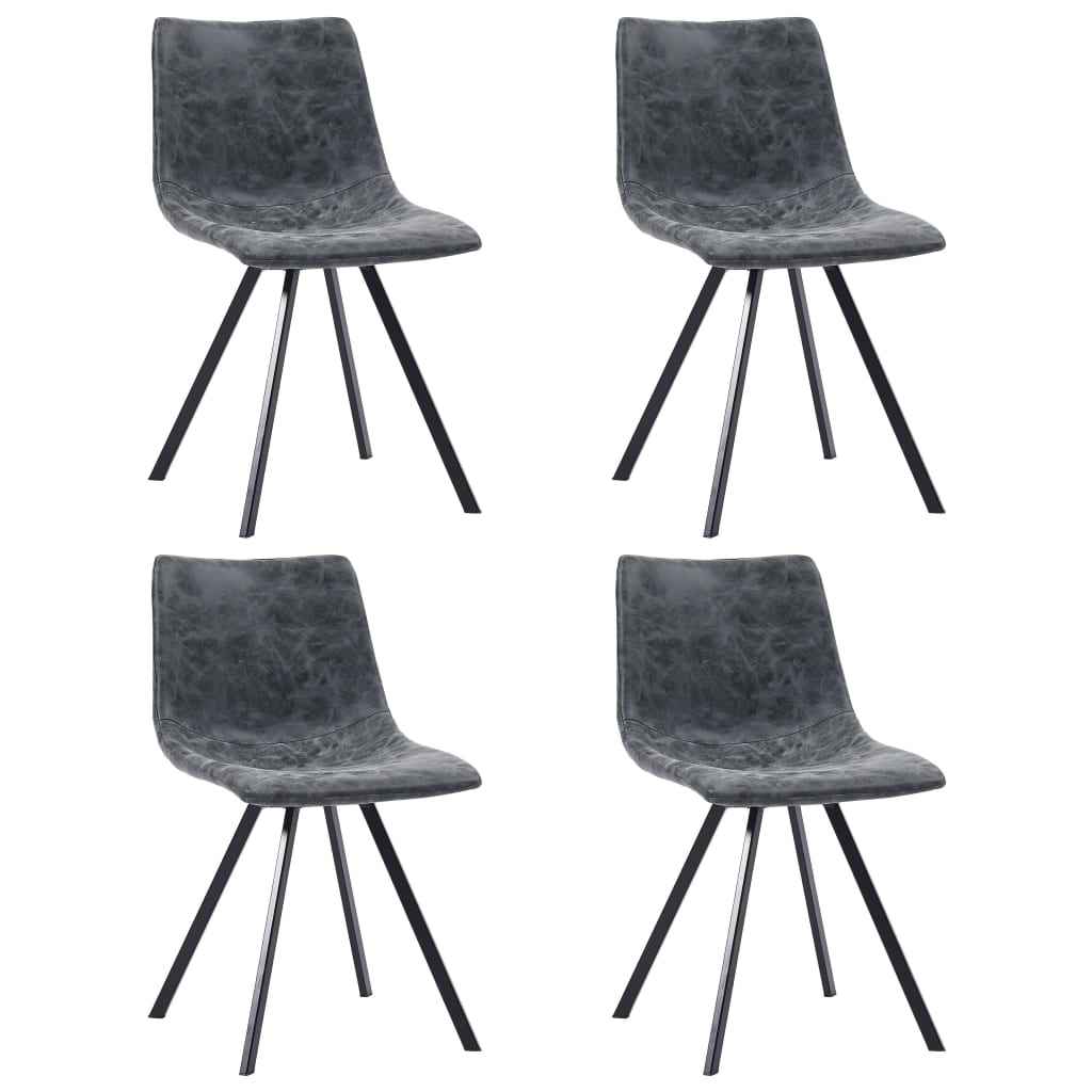 vidaXL Eetkamerstoelen 2 st kunstleer bruin