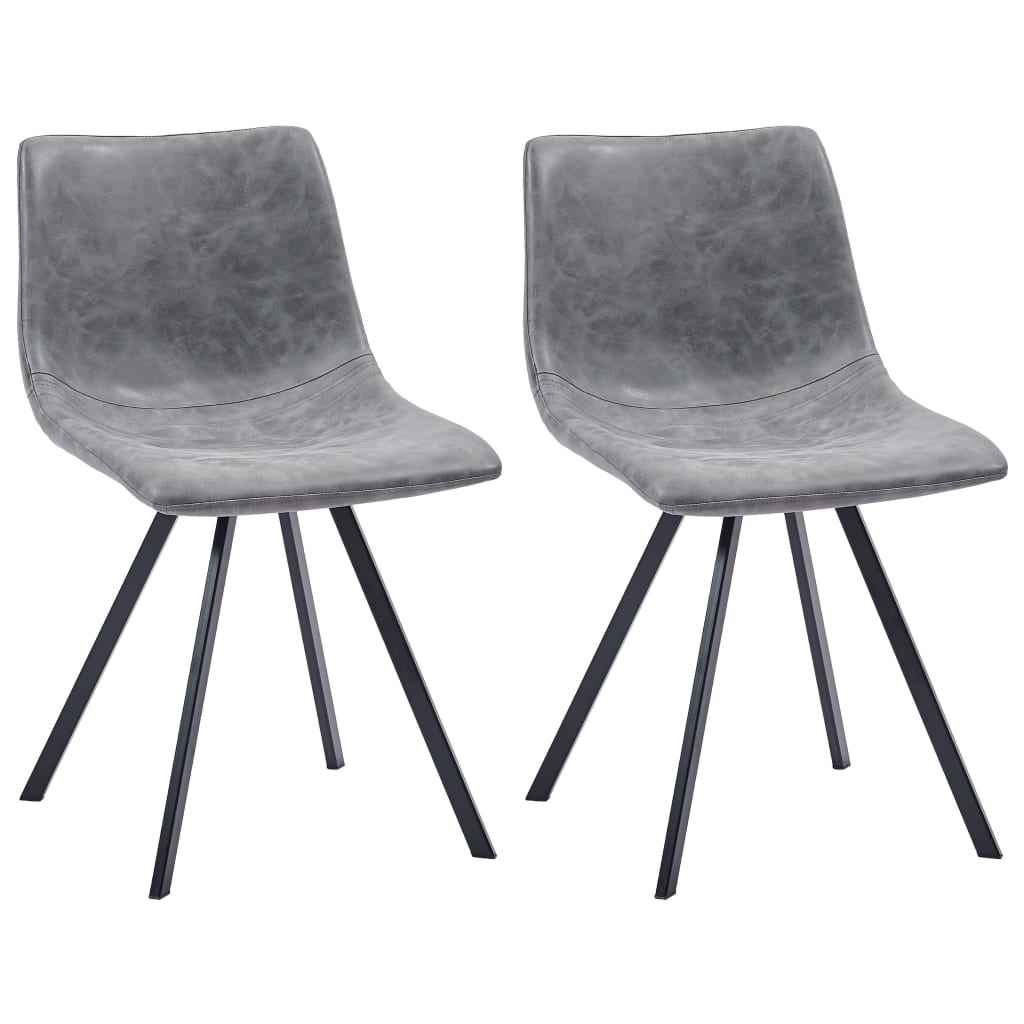 vidaXL Eetkamerstoelen 2 st kunstleer bruin