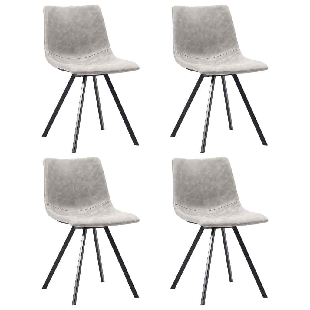 vidaXL Eetkamerstoelen 2 st kunstleer bruin