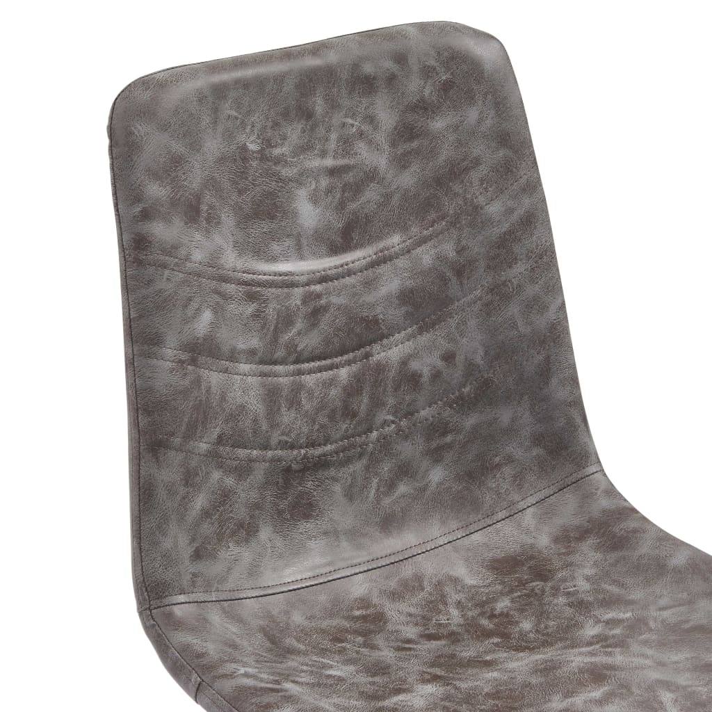 vidaXL Eetkamerstoelen 2 st kunstleer donkerbruin