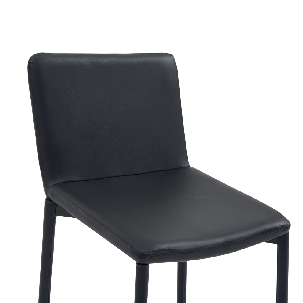 vidaXL Barstoelen 2 st kunstleer zwart