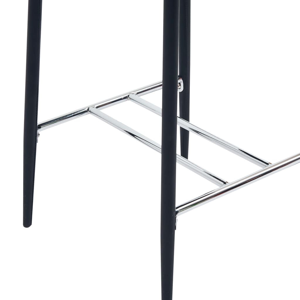 vidaXL Barstoelen 2 st kunstleer zwart