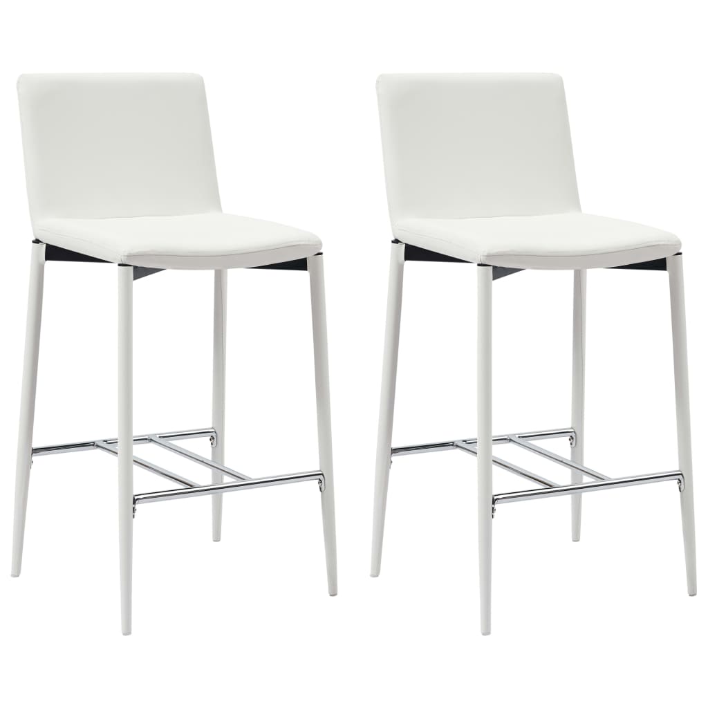 vidaXL Barstoelen 2 st kunstleer zwart