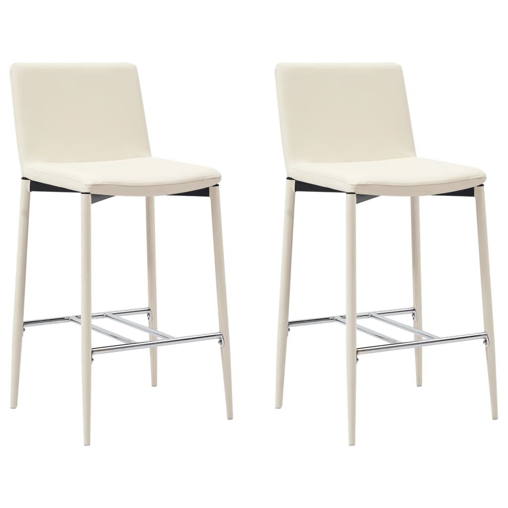 vidaXL Barstoelen 2 st kunstleer zwart