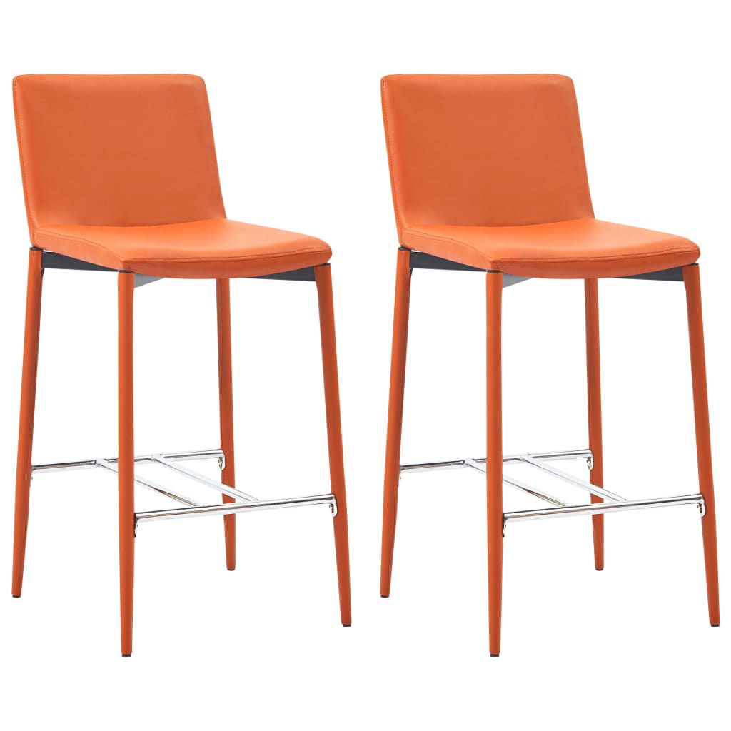 vidaXL Barstoelen 2 st kunstleer zwart