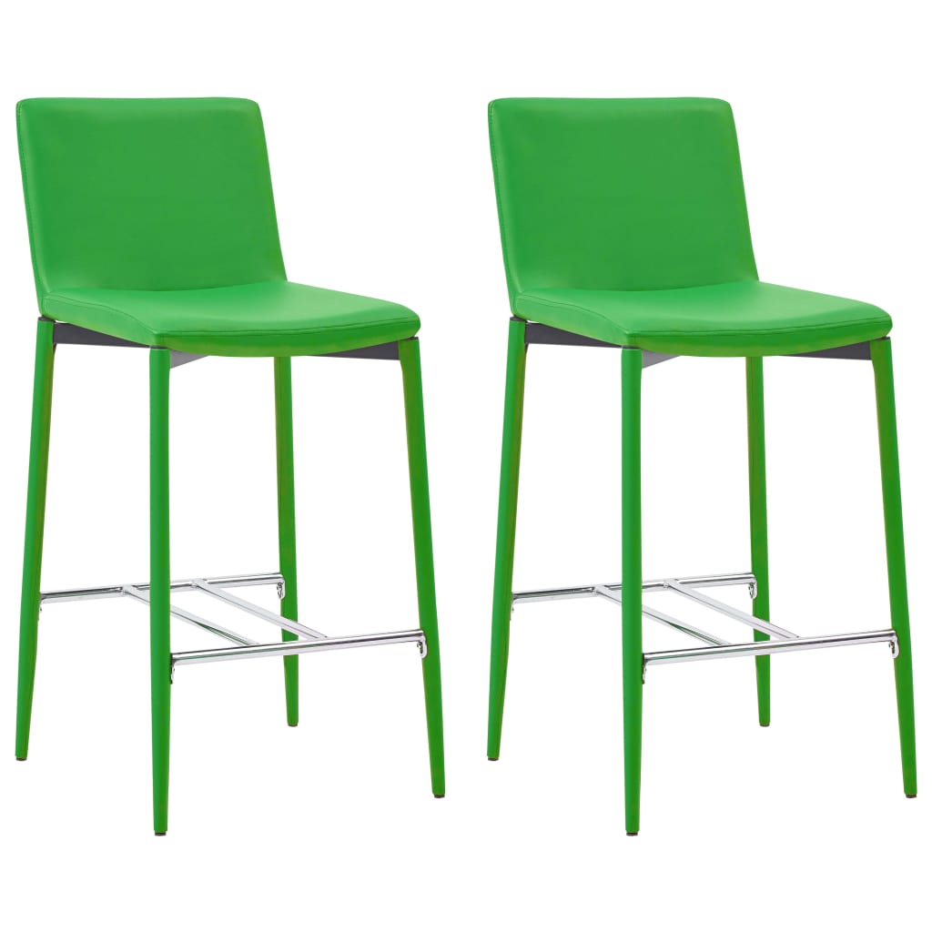 vidaXL Barstoelen 2 st kunstleer zwart