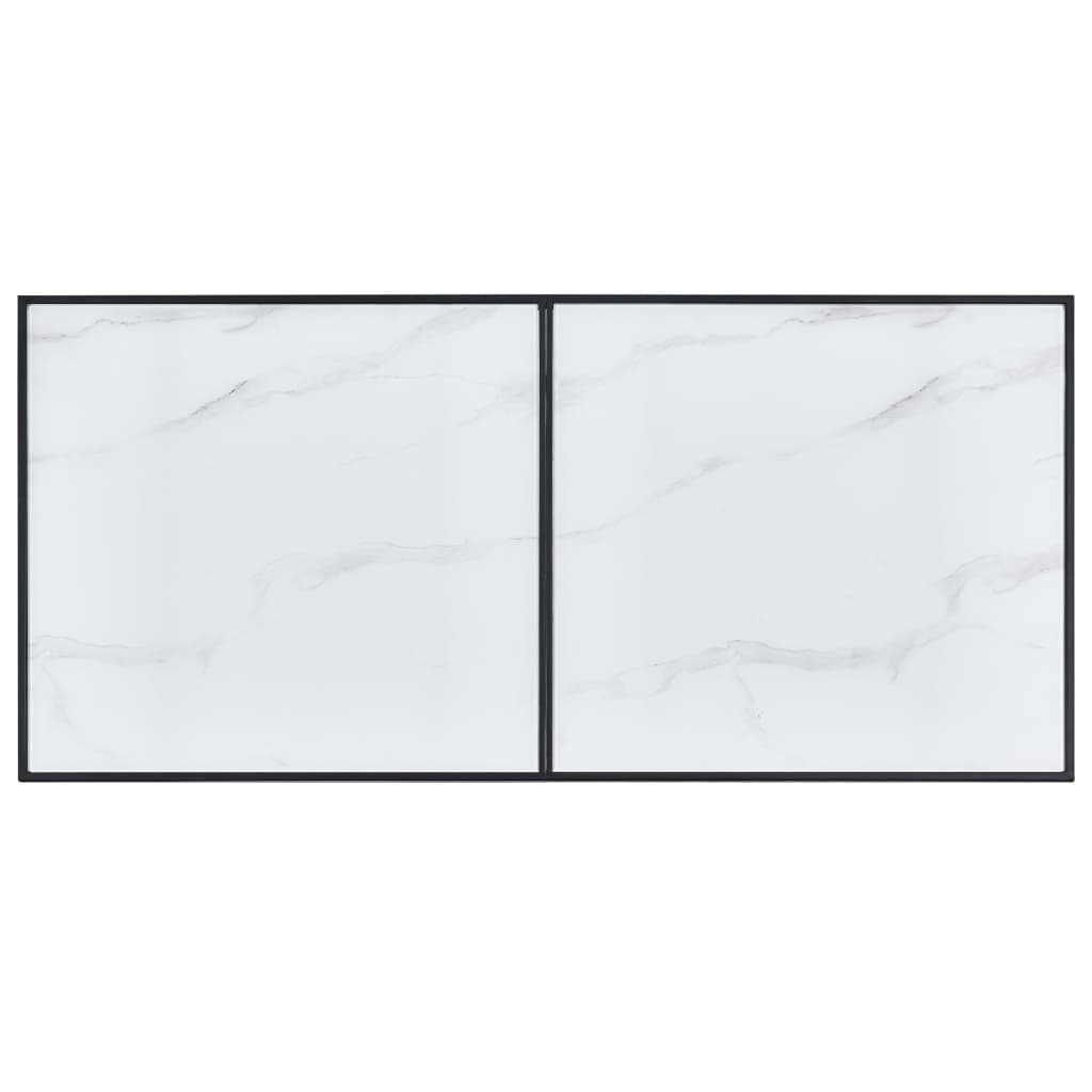 vidaXL Eettafel 160x80x75 cm gehard glas wit