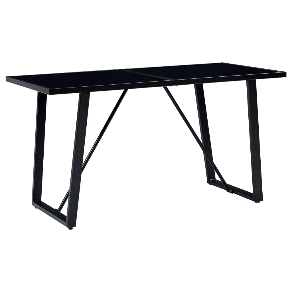 vidaXL Eettafel 160x80x75 cm gehard glas wit