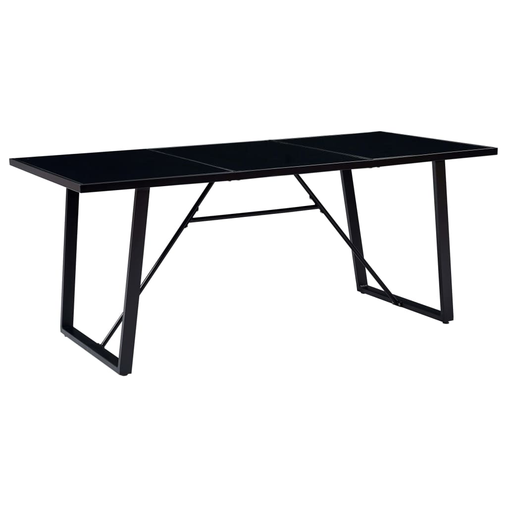 vidaXL Eettafel 160x80x75 cm gehard glas wit