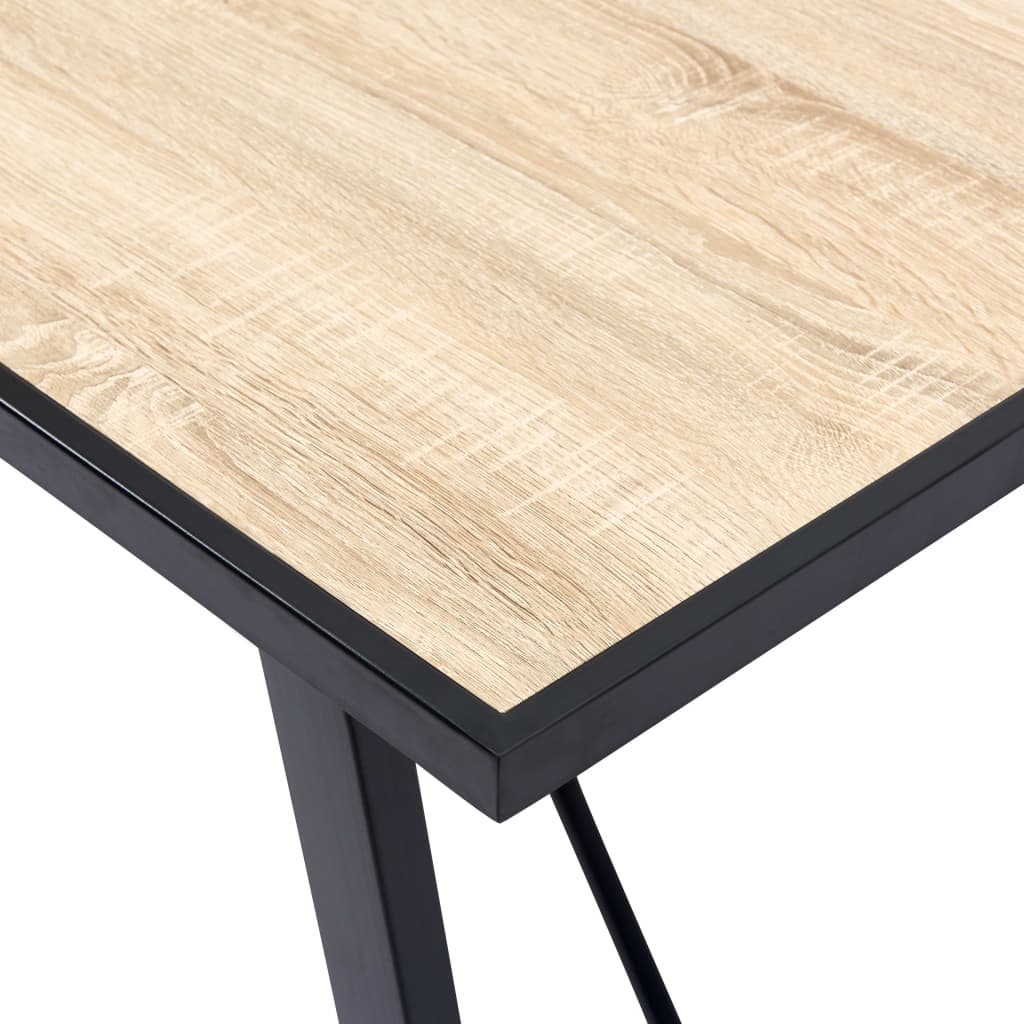 vidaXL Dining Table 200x100x75 cm MDF Oak-colored