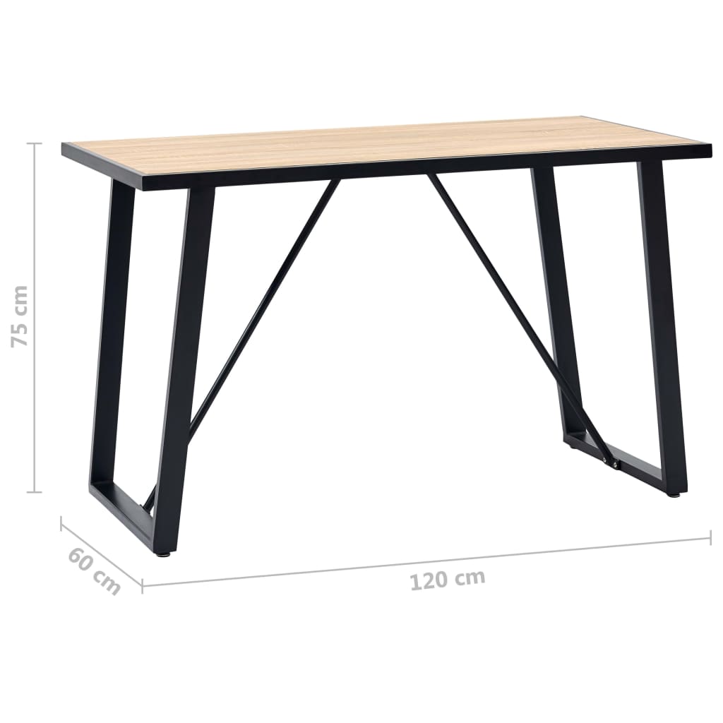 vidaXL Dining Table 200x100x75 cm MDF Oak-colored