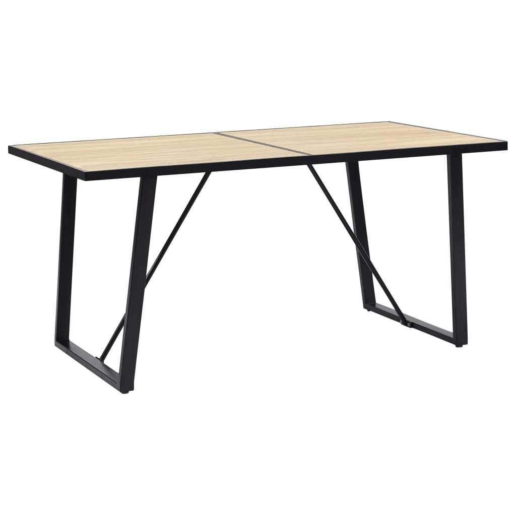 vidaXL Dining Table 200x100x75 cm MDF Oak-colored