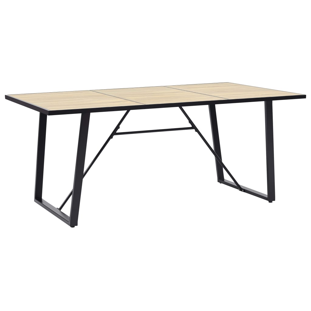 vidaXL Dining Table 200x100x75 cm MDF Oak-colored
