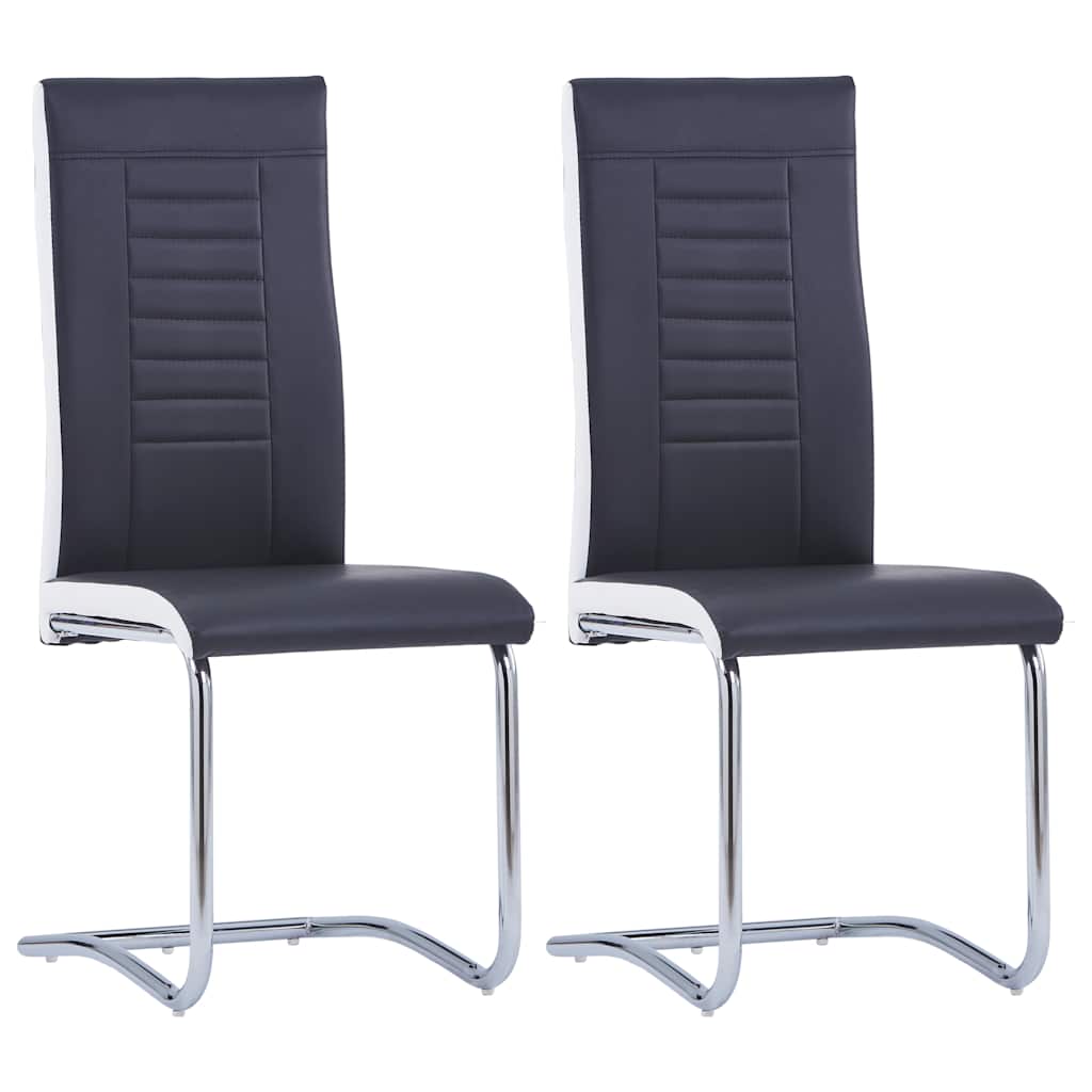vidaXL Eetkamerstoelen 4 st kunstleer grijs