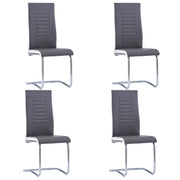 vidaXL Eetkamerstoelen 4 st kunstleer grijs