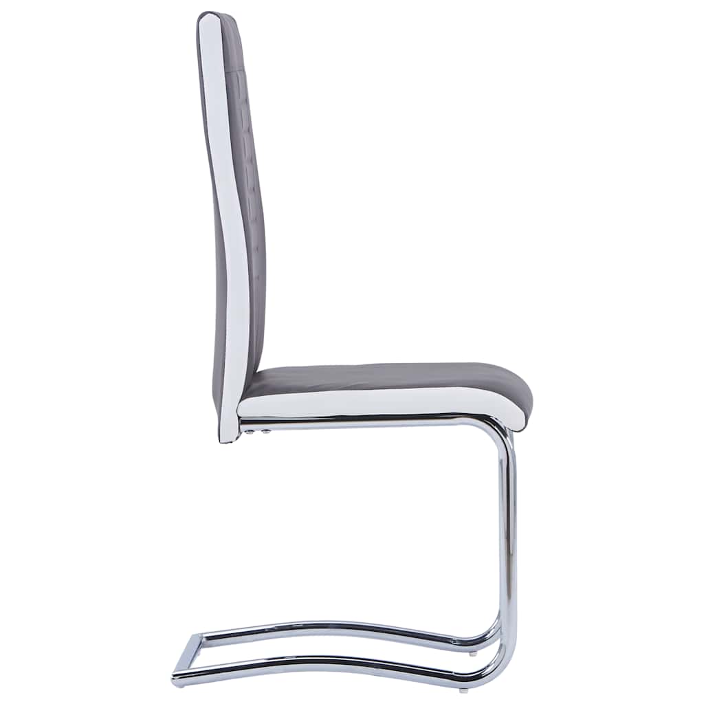 vidaXL Eetkamerstoelen 4 st kunstleer grijs