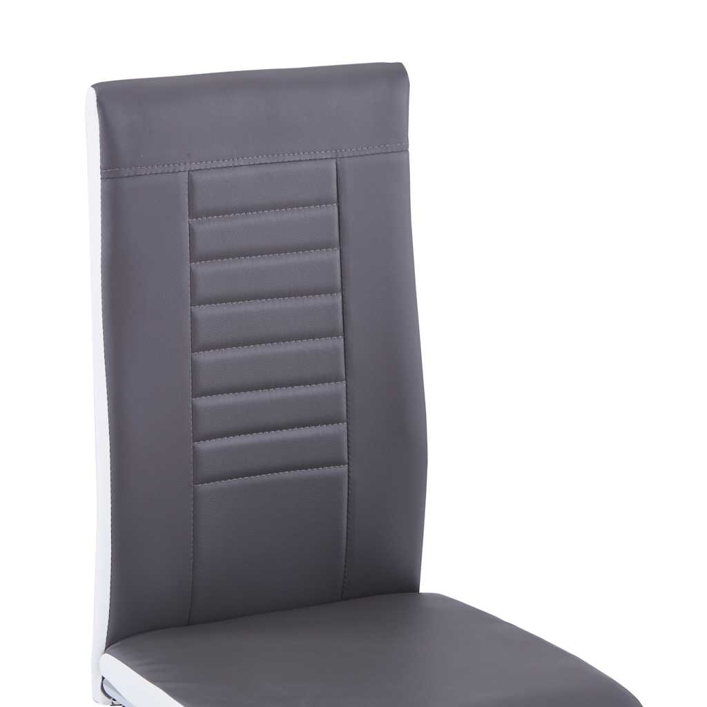vidaXL Eetkamerstoelen 4 st kunstleer grijs