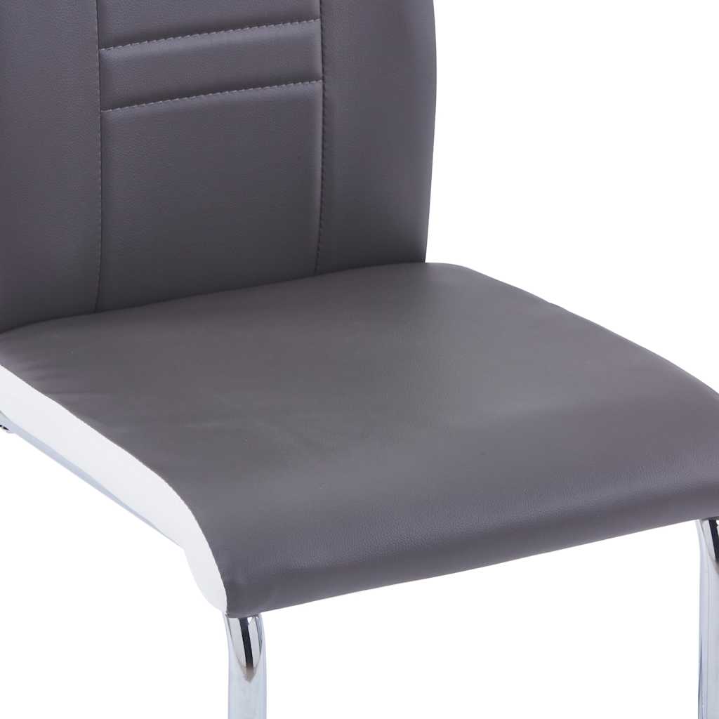 vidaXL Eetkamerstoelen 4 st kunstleer grijs