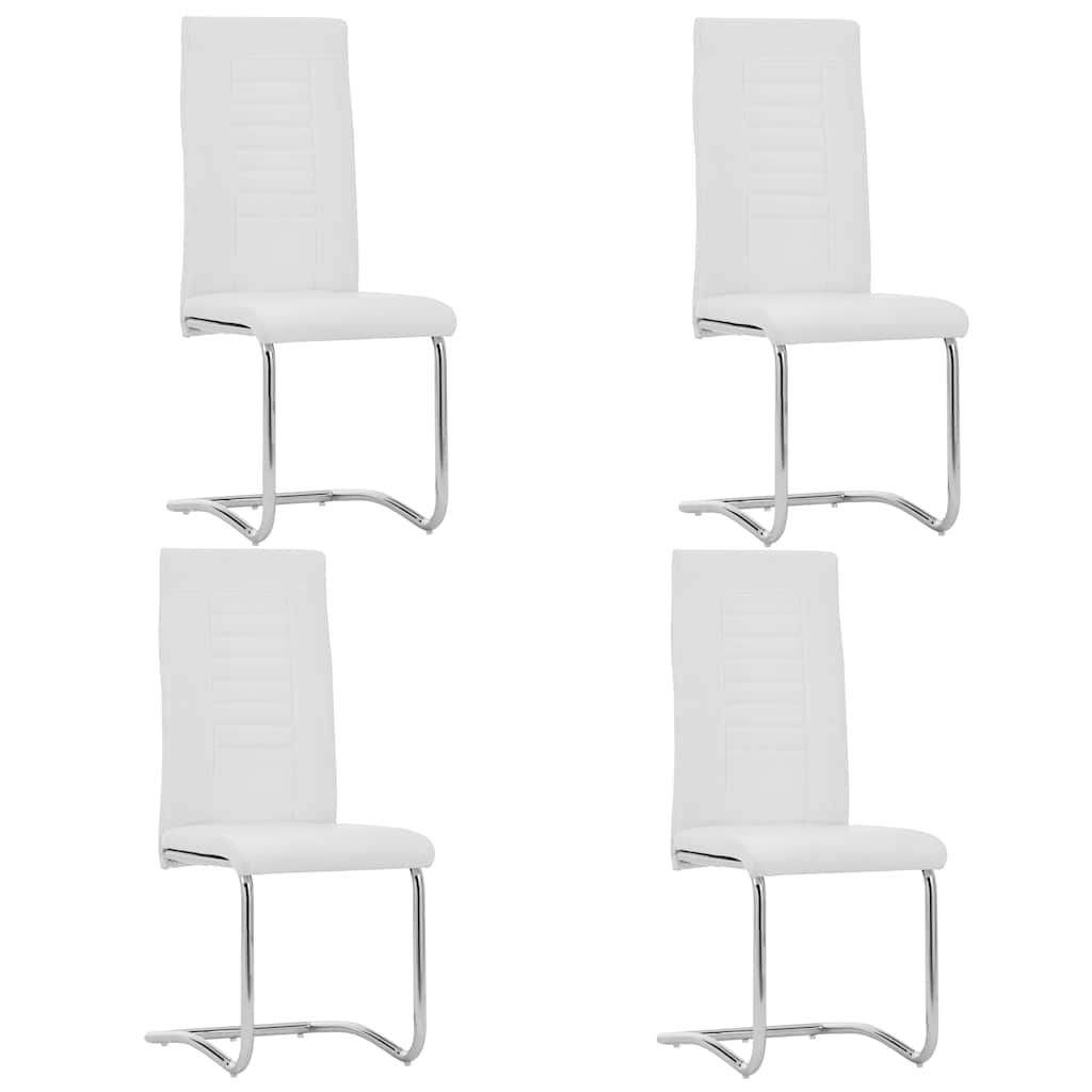 vidaXL Eetkamerstoelen 4 st kunstleer grijs