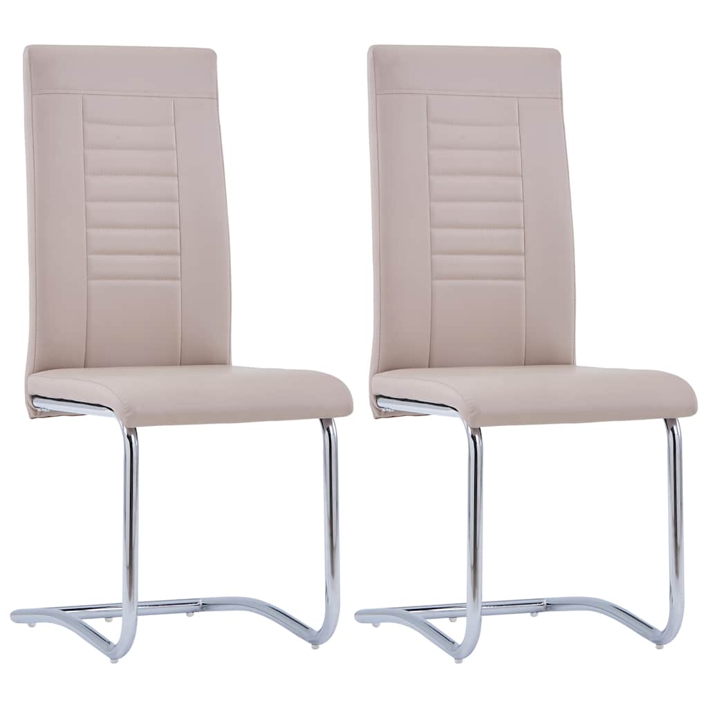 vidaXL Eetkamerstoelen 4 st kunstleer grijs