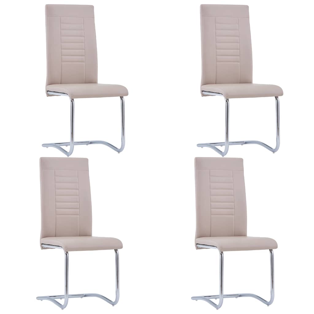 vidaXL Eetkamerstoelen 4 st kunstleer grijs