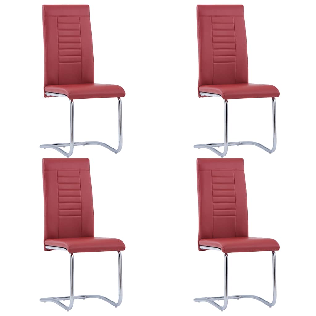 vidaXL Eetkamerstoelen 4 st kunstleer grijs