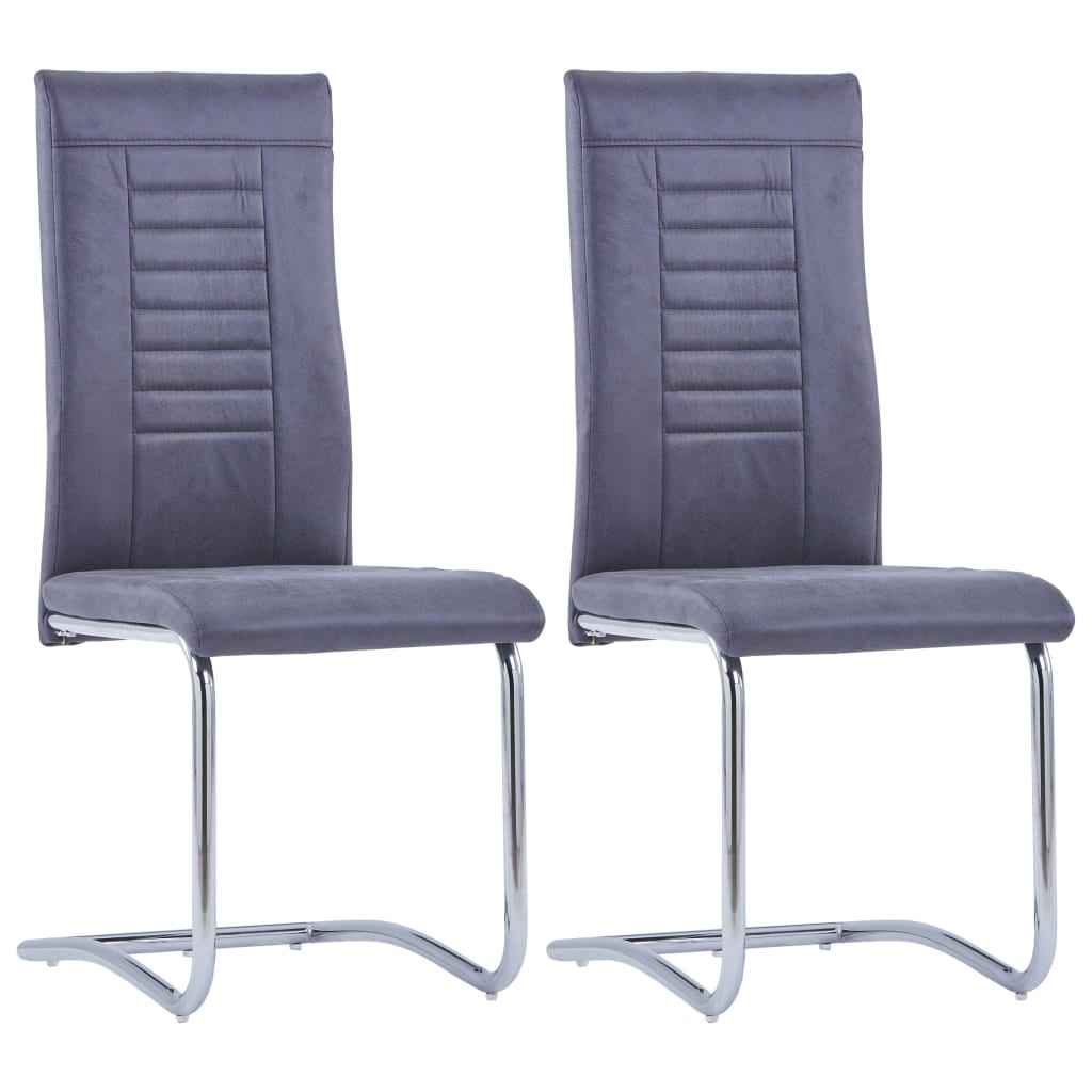 vidaXL Eetkamerstoelen 2 st kunstsuède bruin