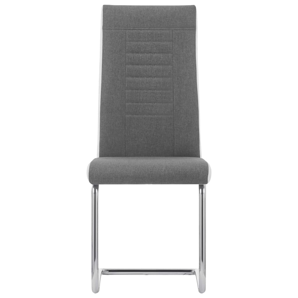 vidaXL Eetkamerstoelen 2 st stof donkergrijs