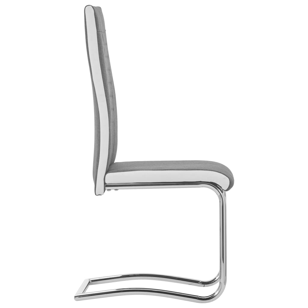 vidaXL Eetkamerstoelen 2 st stof donkergrijs