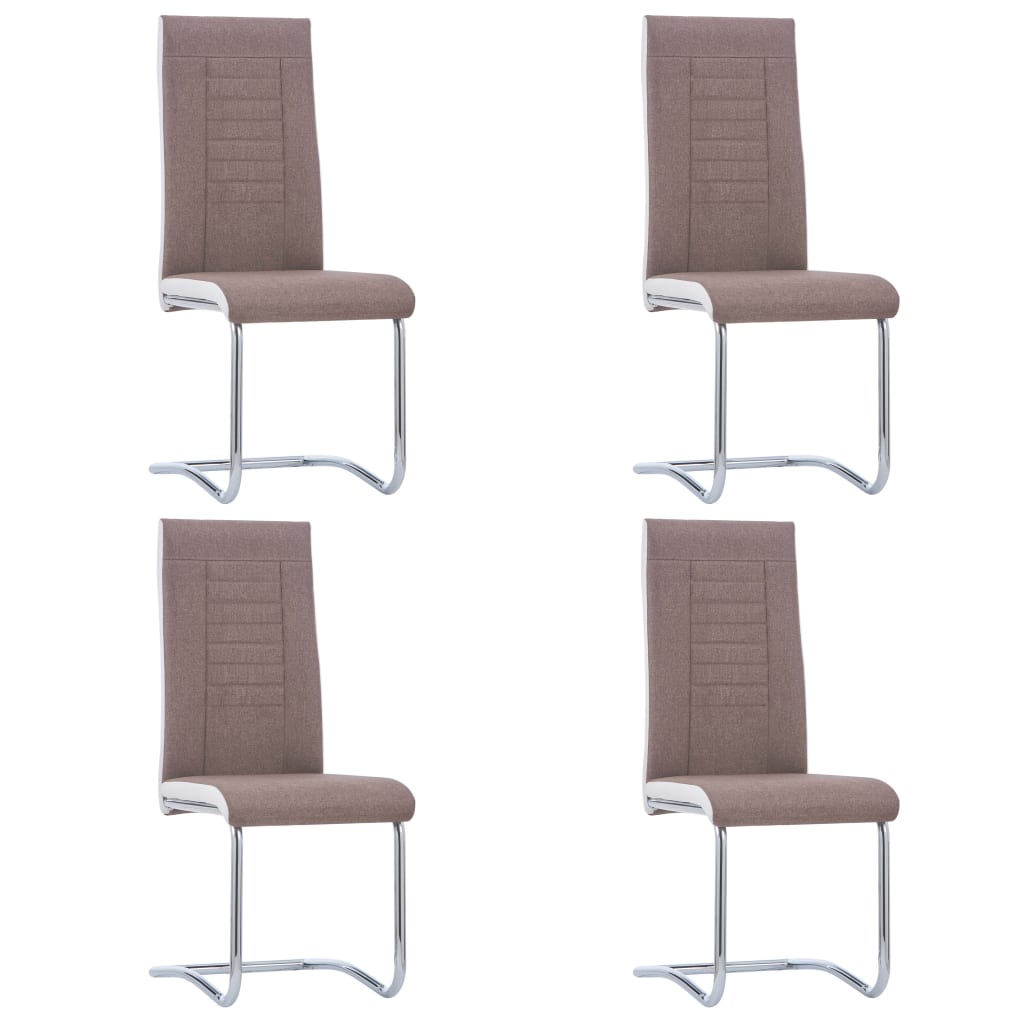 vidaXL Eetkamerstoelen 2 st stof donkergrijs
