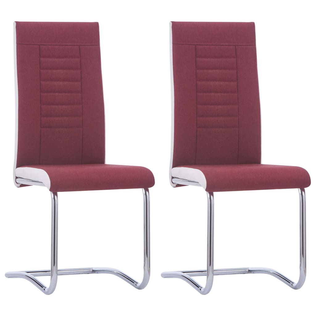 vidaXL Eetkamerstoelen 2 st stof donkergrijs