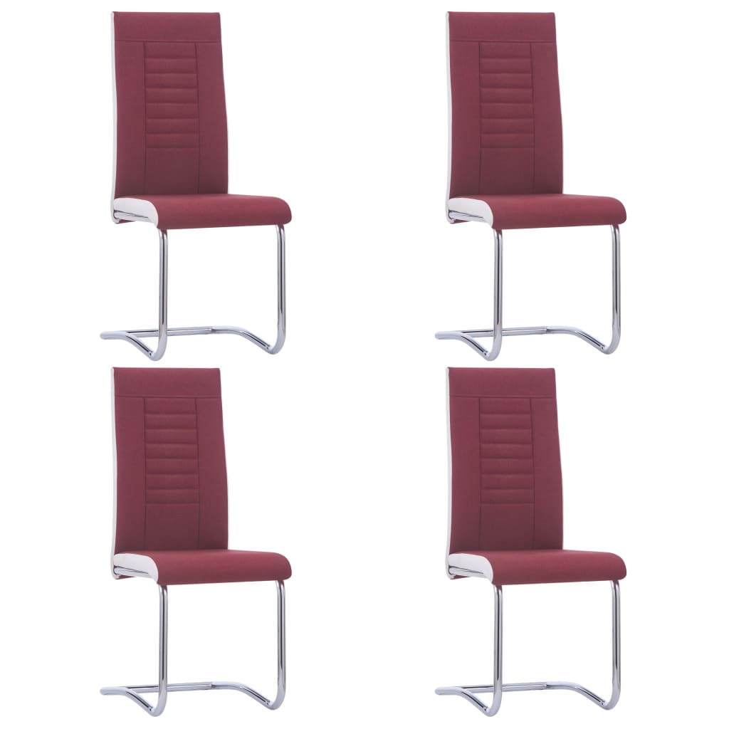 vidaXL Eetkamerstoelen 2 st stof donkergrijs