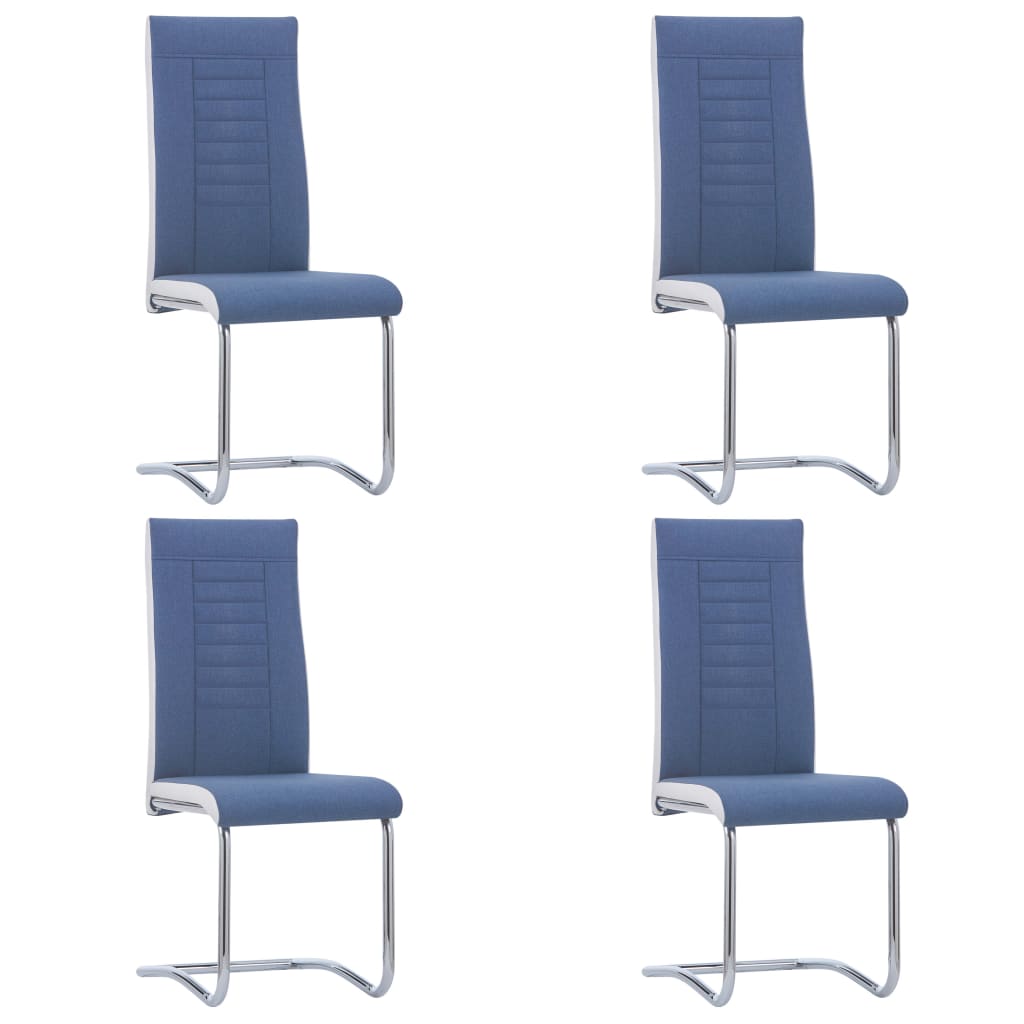 vidaXL Eetkamerstoelen 2 st stof donkergrijs