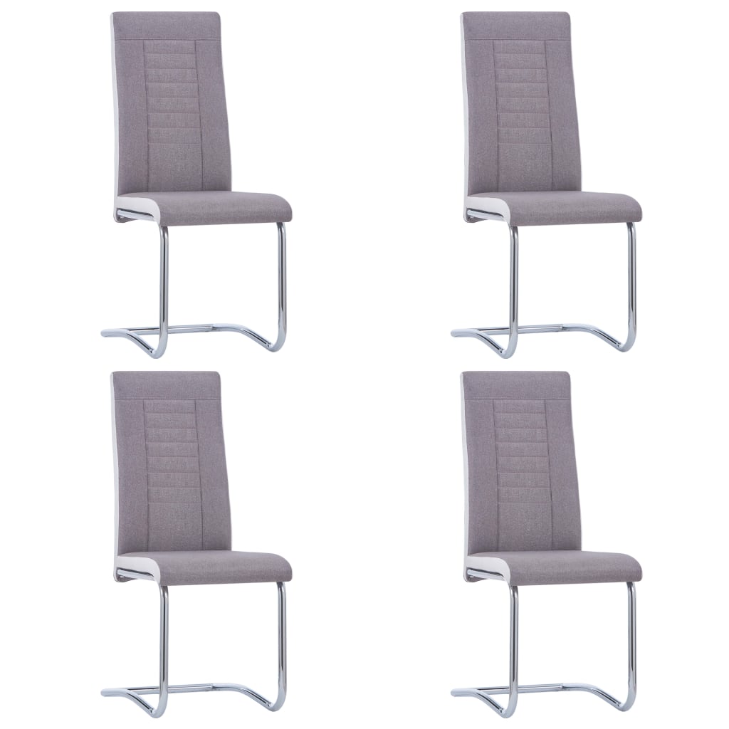 vidaXL Eetkamerstoelen 2 st stof donkergrijs