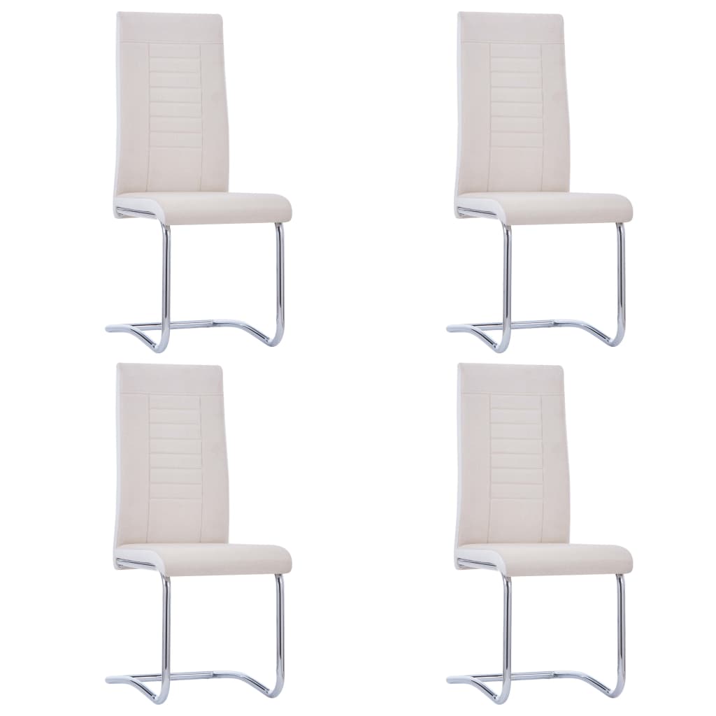 vidaXL Eetkamerstoelen 2 st stof donkergrijs