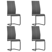 vidaXL Eetkamerstoelen 4 st kunstleer grijs