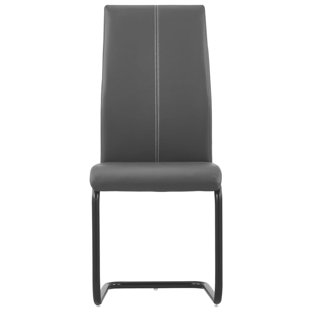 vidaXL Eetkamerstoelen 4 st kunstleer grijs