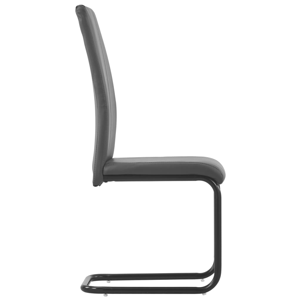vidaXL Eetkamerstoelen 4 st kunstleer grijs