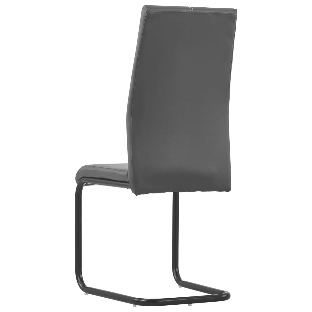 vidaXL Eetkamerstoelen 4 st kunstleer grijs