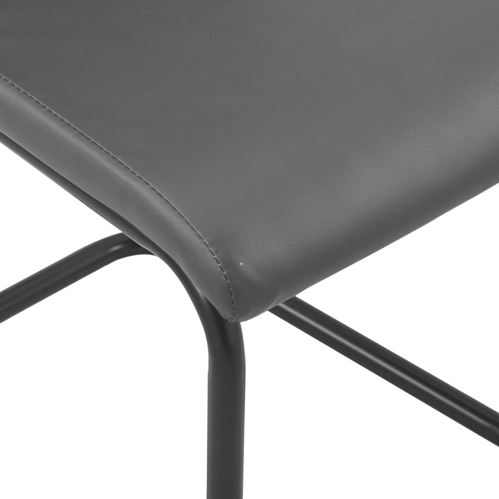vidaXL Eetkamerstoelen 4 st kunstleer grijs