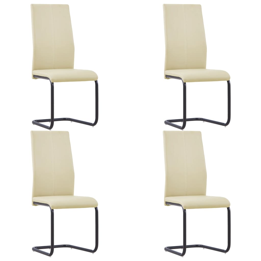 vidaXL Eetkamerstoelen 4 st kunstleer grijs