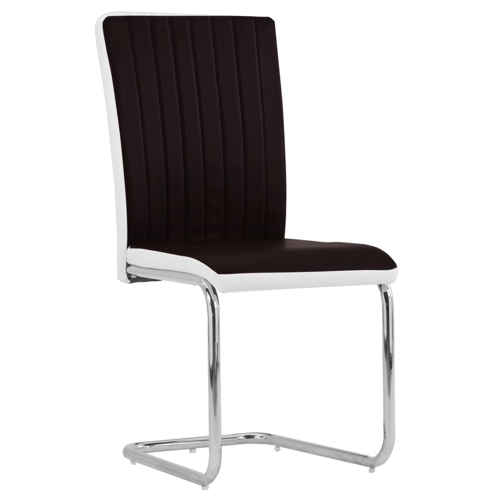 vidaXL Eetkamerstoelen 2 st kunstleer bruin