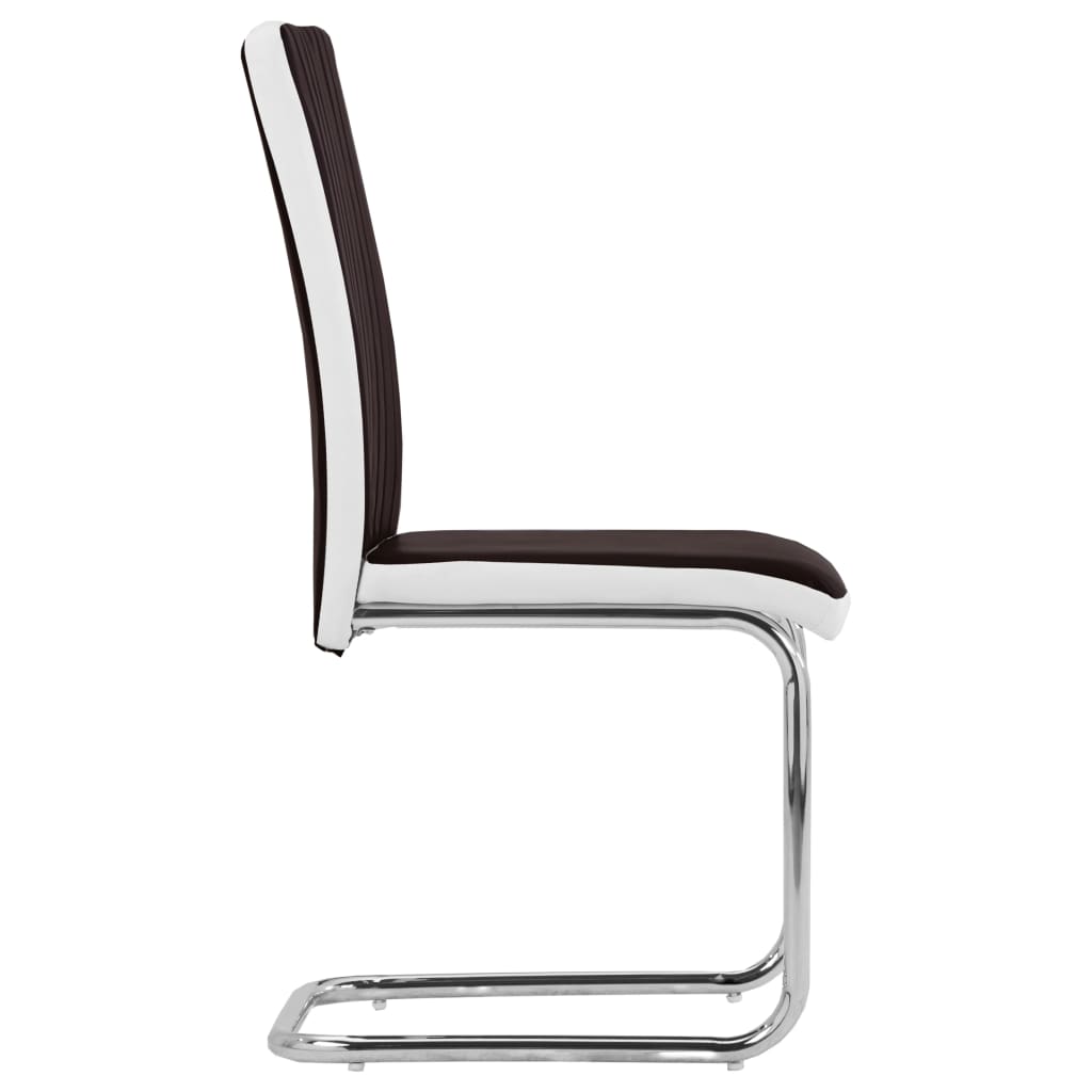 vidaXL Eetkamerstoelen 2 st kunstleer bruin