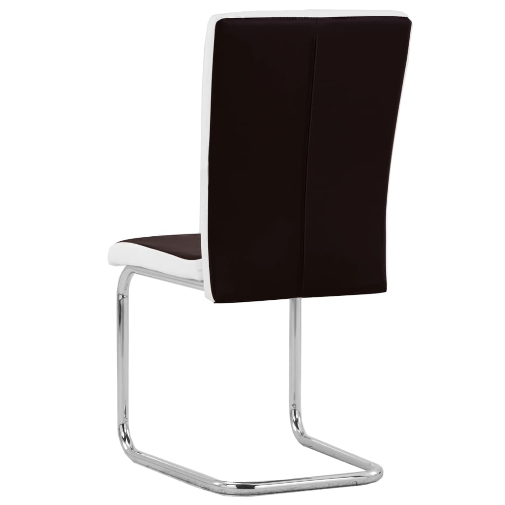 vidaXL Eetkamerstoelen 2 st kunstleer bruin