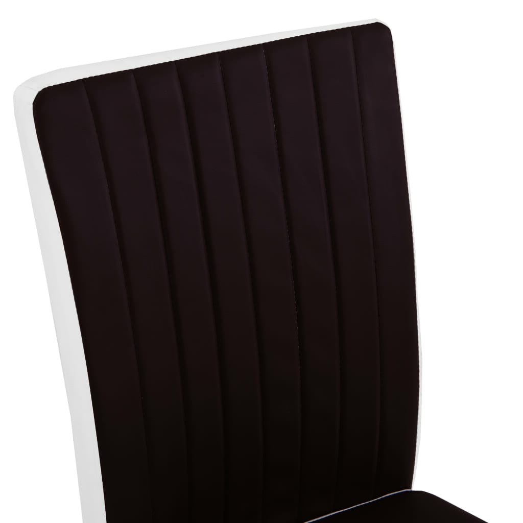 vidaXL Eetkamerstoelen 2 st kunstleer bruin