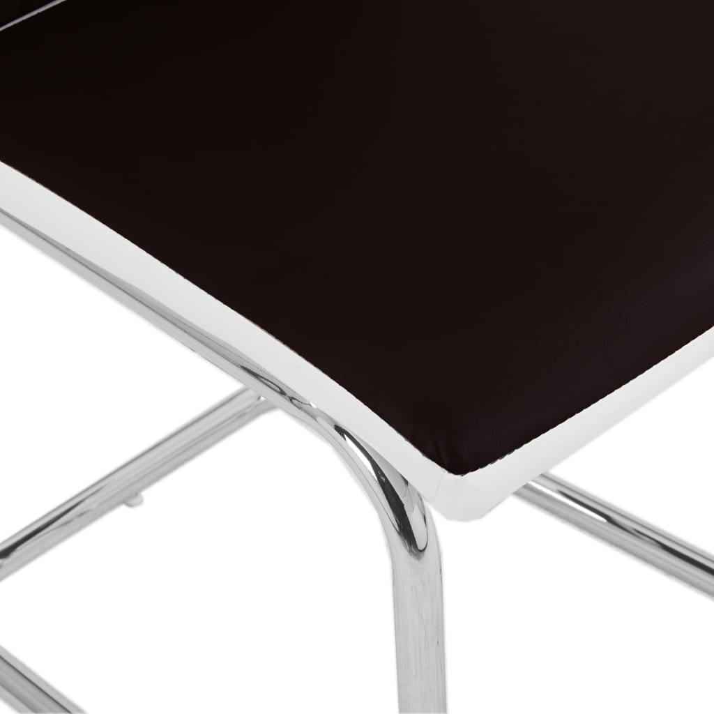 vidaXL Eetkamerstoelen 2 st kunstleer bruin